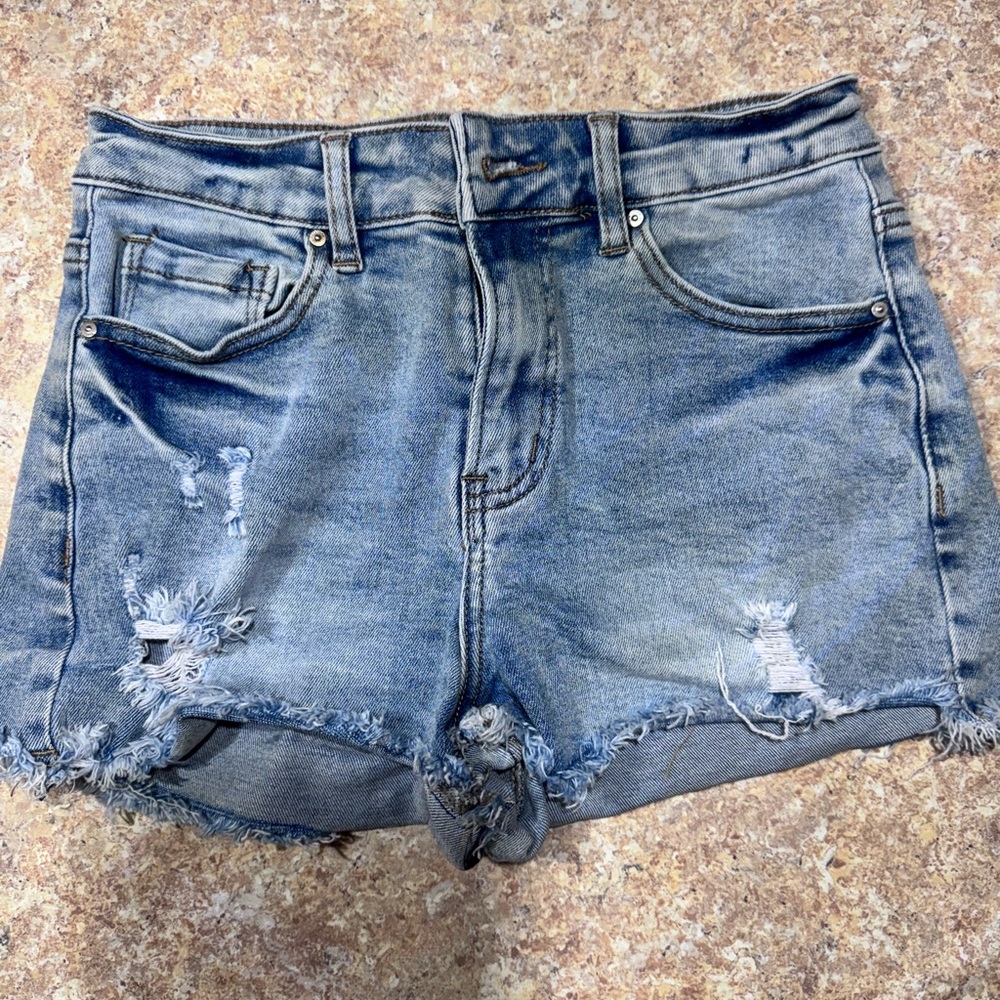 Denim Distressed Women Shorts